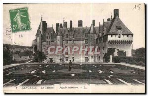 Postcard Old Chateau Langeais Facade Interieure