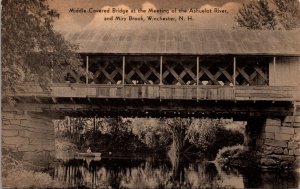 PC Middle Covered Bridge Ashuelot River and Miry Brook Winchester, New Hampshire