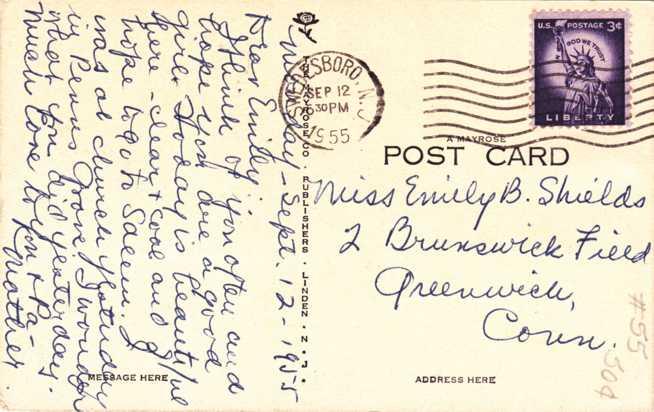 Delaware Memorial Suspension Bridge - pm 1955