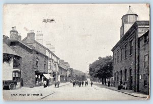Gwynedd Wales Postcard Bala High Street from S. c1910 Postage Due 2 Cents