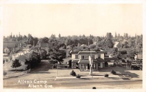 RPPC Albany, Oregon ALLEN'S CAMP Roadside Gas Station ca 1920s Vintage Postcard