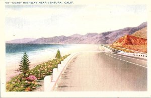 Postcard HIGHWAY SCENE Ventura California CA AJ4879