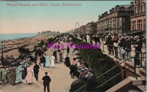 Sussex Postcard - Eastbourne Grand Parade and Wish Tower. Posted 1910 - RS37912