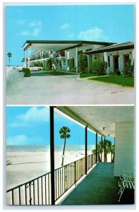 c1950 Scotts Suncoaster Motor Lodge Restaurant Redington Shores Florida Postcard