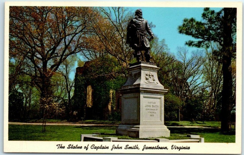 Postcard - The Statue of Captain John Smith - Jamestown, Virginia 