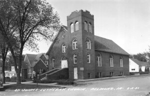 Real Photo Postcard St. John's Lutheran Church in Belmond, Iowa~122658