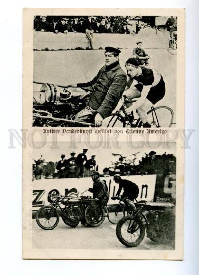 156728 Arthur VANDERSTUYFT Belgian cyclist Motorcycle Vintage