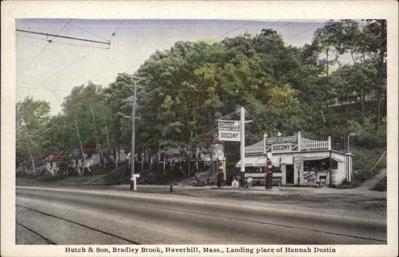 Haverhill MA Massachusetts Hutch & Son Bradley Brook Socony Gas Station PC