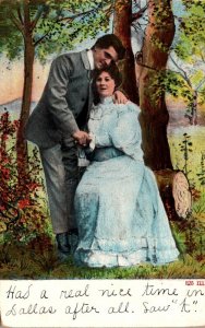 Couple Embracing 1907