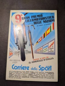 Mint Italy Postcard Motorcycle and Cycling Grand Prix of Nations