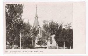 Congregational Church South Haven Michigan postcard