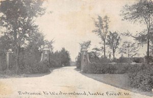 Lake Forest Illinois Westmoreland Entrance Vintage Postcard AA111346
