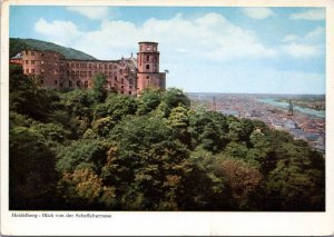 Postcard Germany Heidelberg - View from the Scheffel Terrace