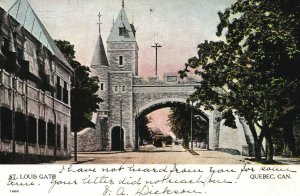 Canada St Louis Gate Quebec Vintage Postcard 03.68