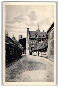 Ribe Jutland Denmark Postcard Puggaardsgade 1946 Posted Vintage RPPC Photo