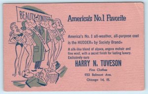 CHICAGO, IL ~ Advertising HARRY N. TUVESON Fine Clothes HUDDER COATS Postcard