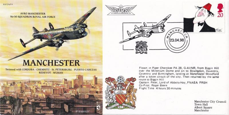 Avro Manchester Aircraft Historic Flight Plane First Day Cover