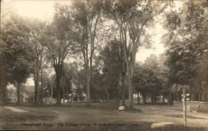 Winchester Center CT Village Green c1900-20s Real Photo Vintage Postcard
