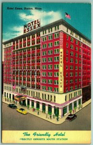 Hotel Essex Advertising Boston Massachusetts MA UNP Linen Postcard H9