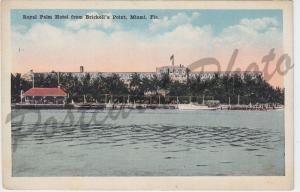 Royal Palm Hotel Brickells Point Miami Waterfront Vintage Kropp Florida Postcard