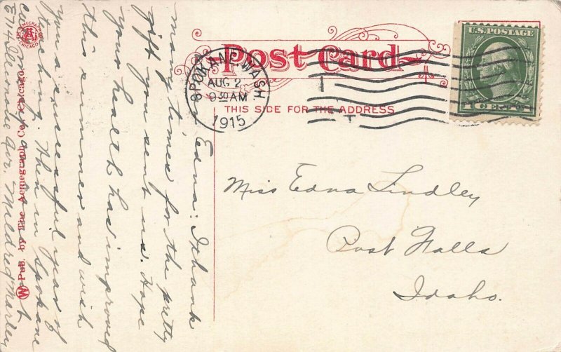 Davenports Restaurant, Spokane, Washington, early postcard, used in 1915