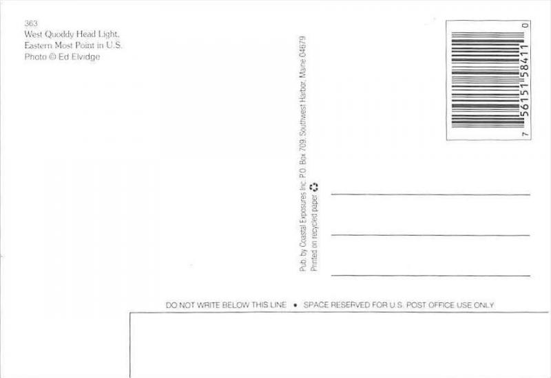 1891 ME Lubec  West Quoddy Head Light