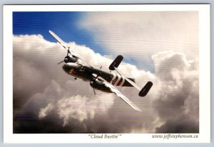 Cloud Bustin', North American B-25 Mitchell, Art Postcard Signed Jeff Stephenson