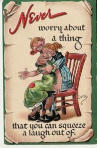 A/S   DWIG   NEVER / WORRY ABOUT A THING  Tuck postcard