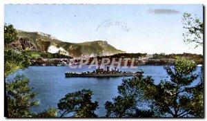 Modern Postcard Villefranche Sur Mer bay and the boat fleet