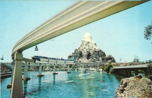 1960's Monorail System, Matterhorn, Disneyland, CA Chrome Postcard