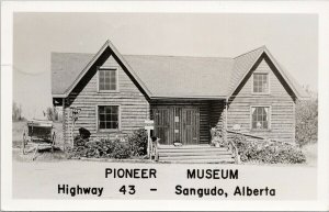 Sangudo Alberta Pioneer Museum AB c1962 RPPC Postcard F64 *as is