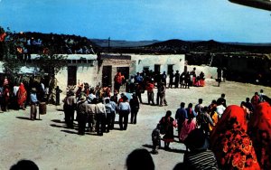 USA Gathering For On Of The Indian Ceremonial Dances New Mexico Postcard 09.83