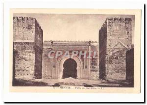 Morocco Meknes Postcard Old Gate Dar Kbira