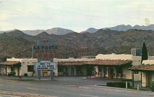 El Paso Texas Marquee La Posta Motor Lodge roadside Postcard Sorn 20-8315