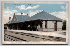 Exeter NH B & M Station Railroad Depot 1926 To Ogunquit Maine Postcard K25