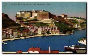 Old Postcard Corsica Corsica Bonifacio The port and citadel