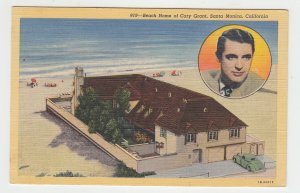 P2359,  vintage postcard beach home of cary grant santa monica calif unused