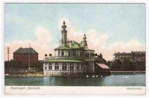 Lake Pavilion Copenhagen Denmark 1905c postcard