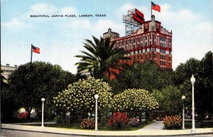 Jarvis Plaza, Hotel Hamilton, Laredo TX Vintage Postcard L47