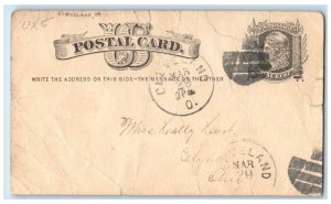 1880 Message to Miss Heatty Cleveland Elyria Ohio OH Antique Postal Card