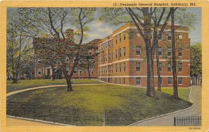 Salisbury Maryland 1940s Postcard Peninsula General Hospital