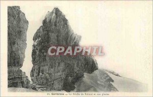 Old Postcard Gavarnie La Breche de Roland and its glacier