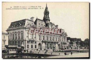 Postcard Old Towers I and L Hotel de Ville Laloux architect and Place South W...