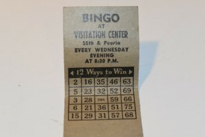 Bingo at Visitation Center Chicago Illinois 20 Strike Matchbook Cover