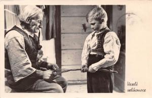 VESELE VELIKONOCE~ CZECH EASTER GREETING  PHOTO POSTCARD c1959