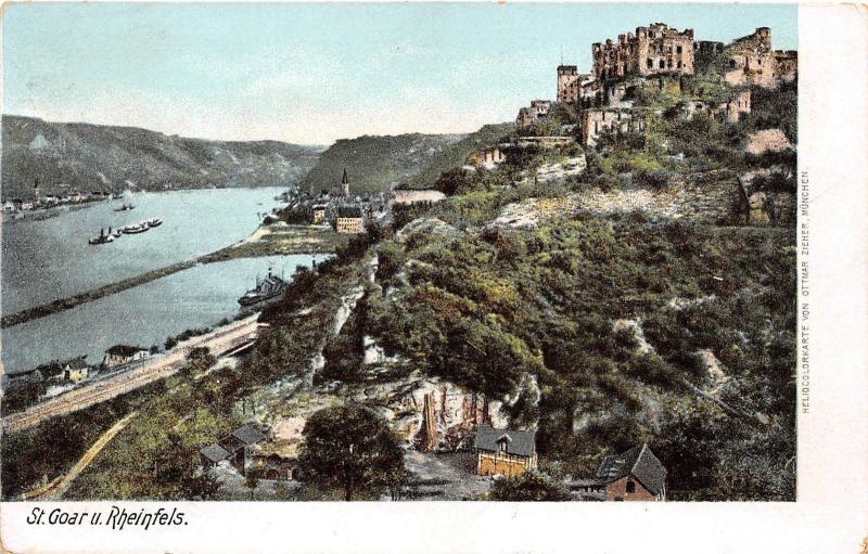 B5456 Litho St Goar u Rheinfels