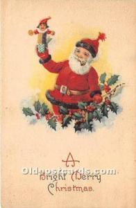 Santa Claus Postcard Old Vintage Christmas Post Card 1921