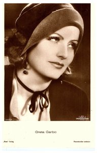 RPPC Greta Garbo Postcard Early 1900s MGM Films RARE