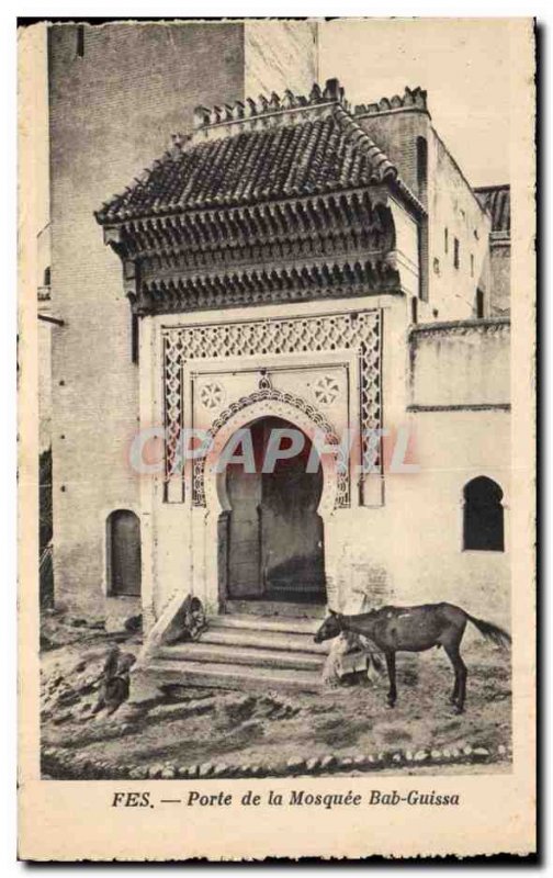 Postcard Old Fes Gate Mosque Bab Guissa Morocco