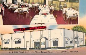 Verona Virginia multi-views Hazel's Restaurant vintage pc Z51050